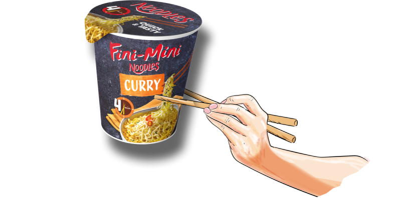 Noodle pakiranje curry okus