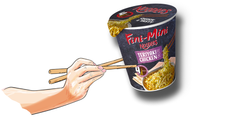 Noodle pakiranje teryaki chicken okus