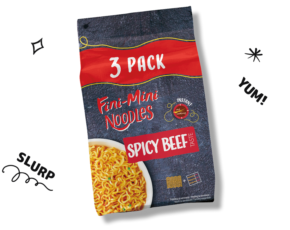Fini-Mini Noodles Spicy beef